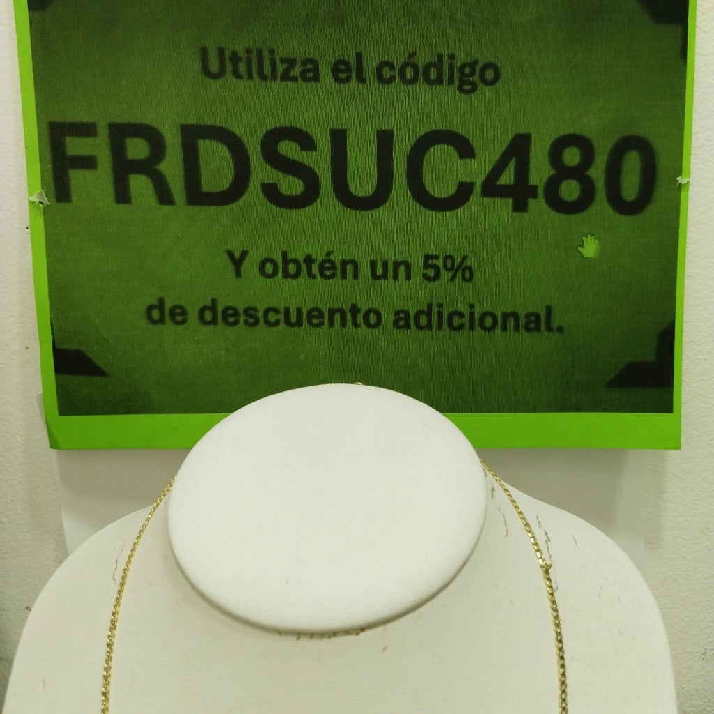 CADENAS BARBADA DIAMANTADA ORO 14K 55 CM 5.7 GR (NUEVO)