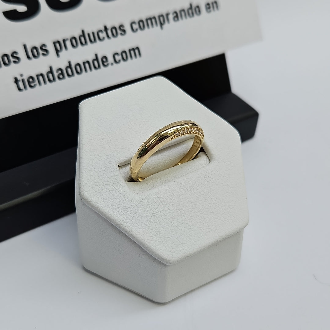ANILLOS C/CIRCONIA ORO 10K TALLA 7 1.5 GR (NUEVO)