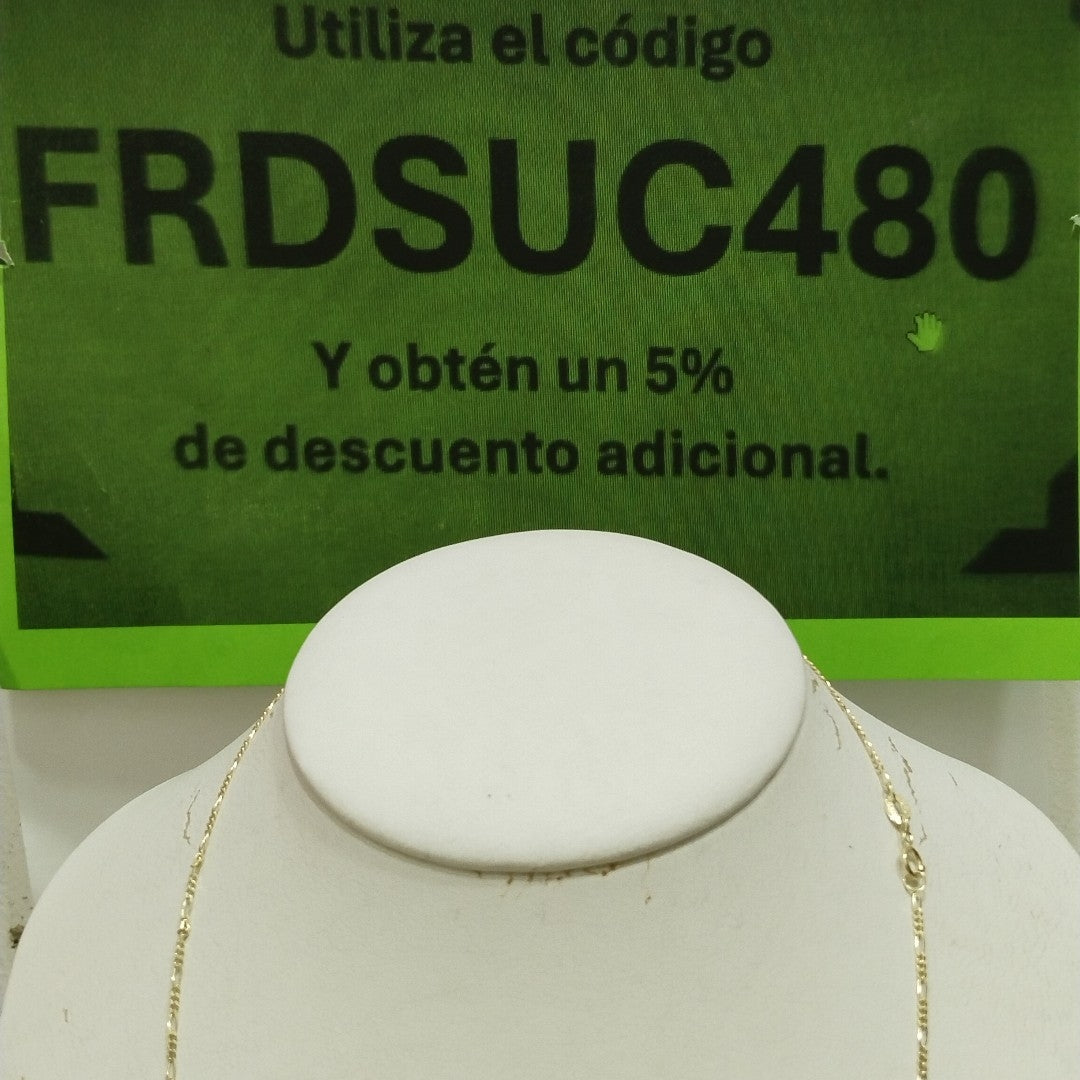 CADENAS TEJIDO 3X1 ORO 14K 55 CM 2.6 GR (NUEVO)