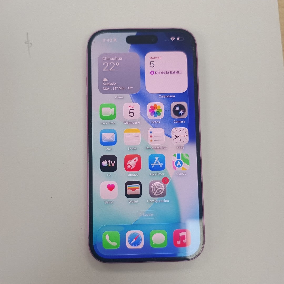 CELULAR APPLE IPHONE 16 A3286 (2024) 128 GB 8 GB RAM (SEMINUEVO)