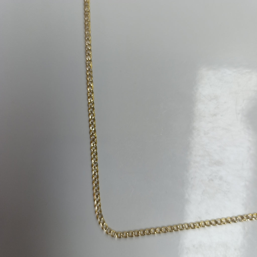 CADENAS BARBADA DIAMANTADA ORO 14K 60 CM 6.1 GR (NUEVO)