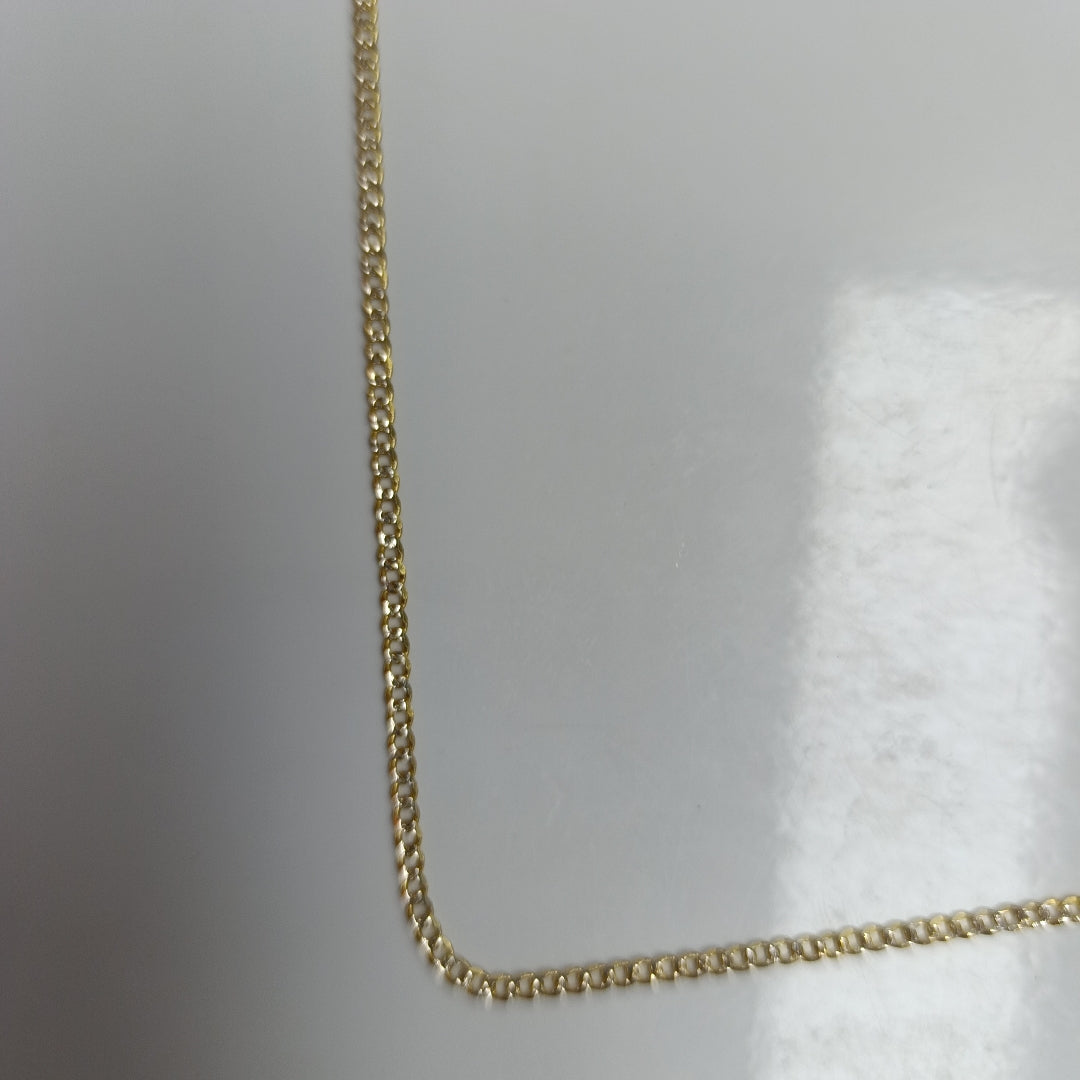 CADENAS BARBADA DIAMANTADA ORO 14K 60 CM 6.1 GR (NUEVO)