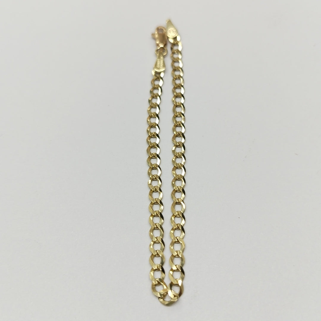 PULSERAS TEJIDO BARBADA ORO 10K 18 CM 3.3 GR (NUEVO)