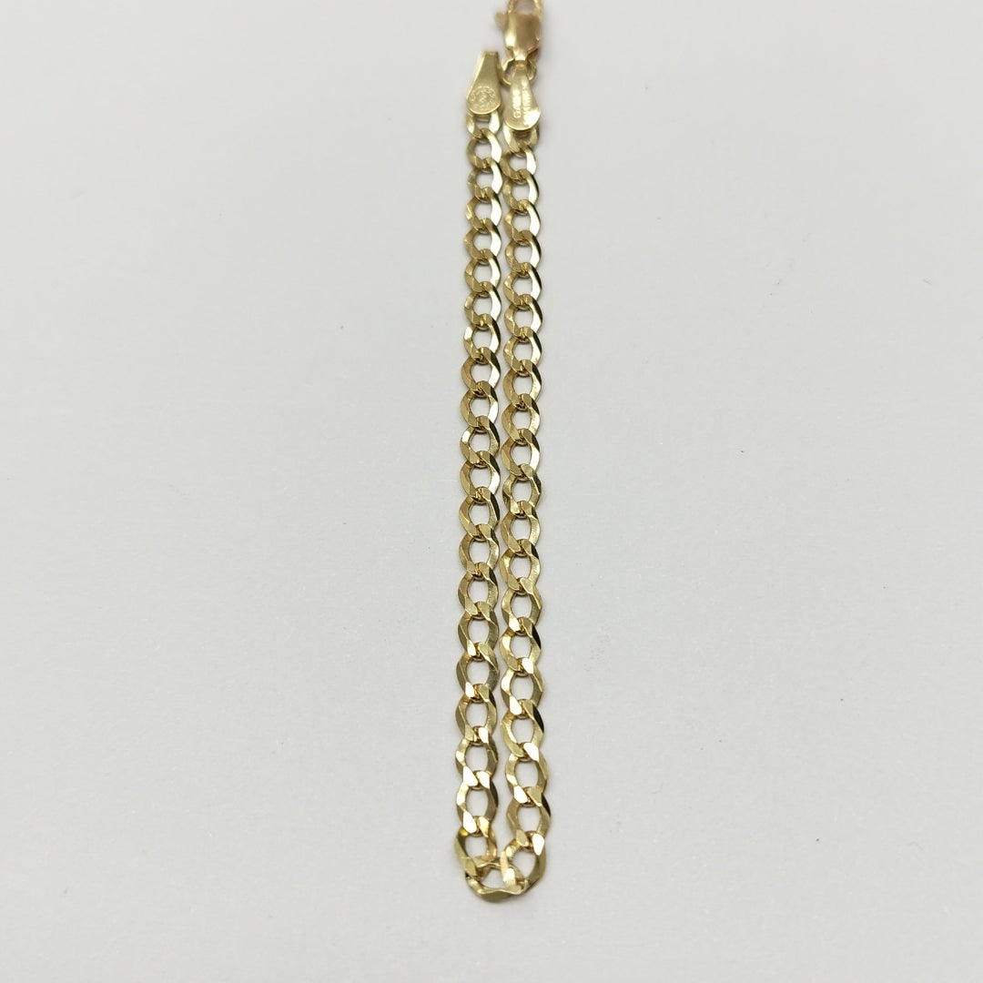 PULSERAS TEJIDO BARBADA ORO 10K 18 CM 3.1 GR (NUEVO)