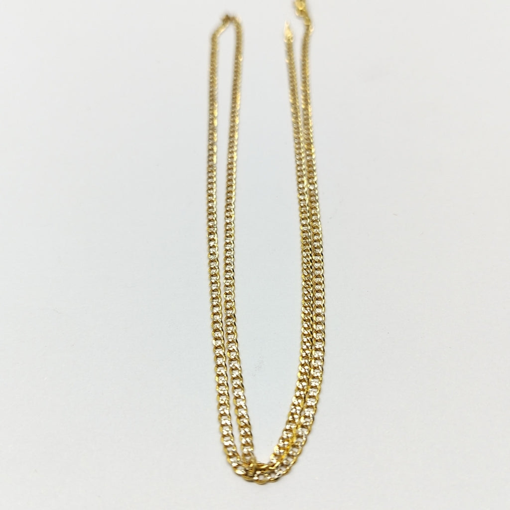 CADENAS BARBADA DIAMANTADA ORO 14K 60 CM 6.1 GR (NUEVO)