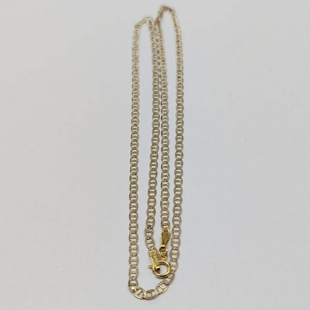 CADENAS TEJIDO GUCHI DIAMANTADO ORO 10K 55 CM 3.8 GR (NUEVO)