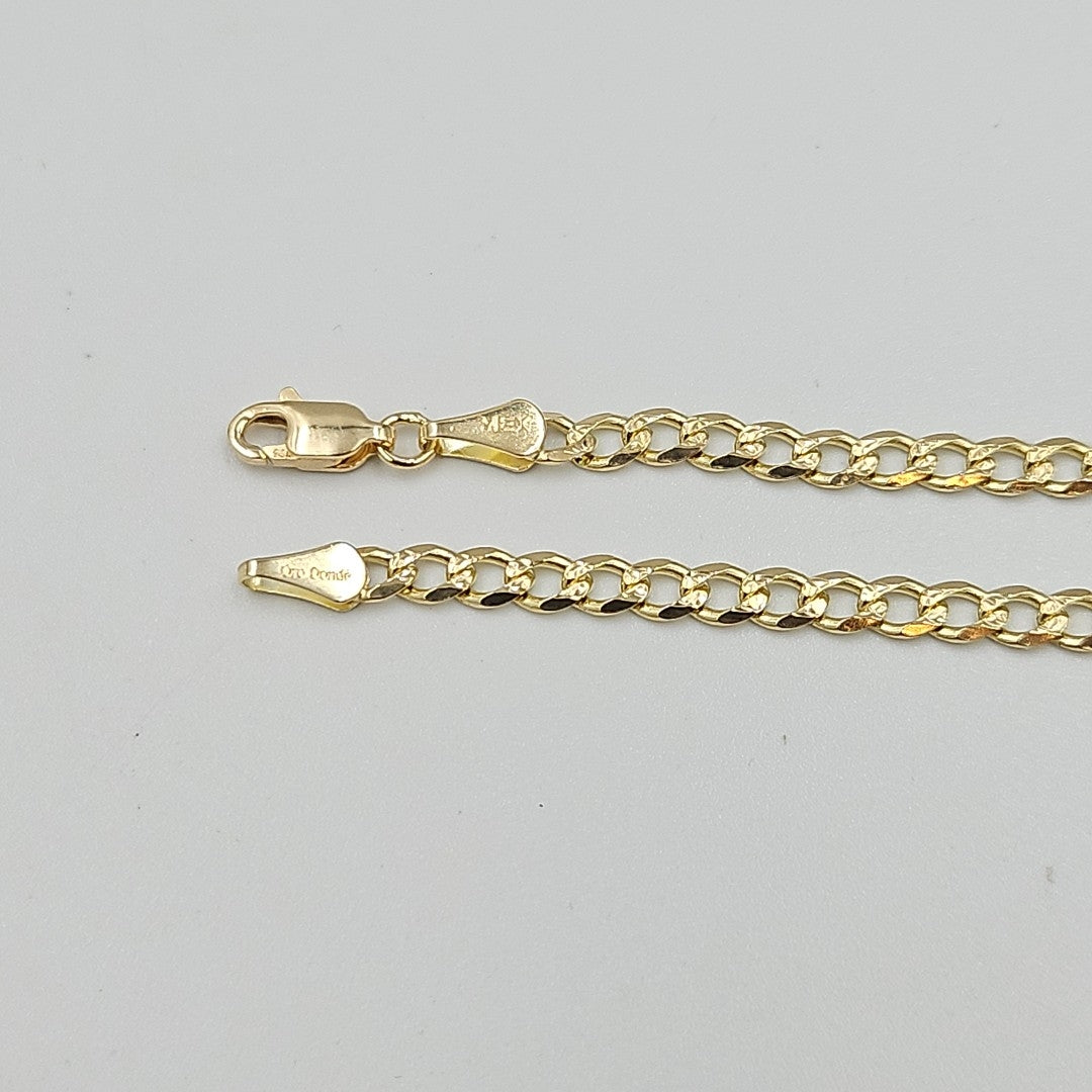 PULSERAS BARBADA ORO 14K 18 CM 4.6 GR (NUEVO)