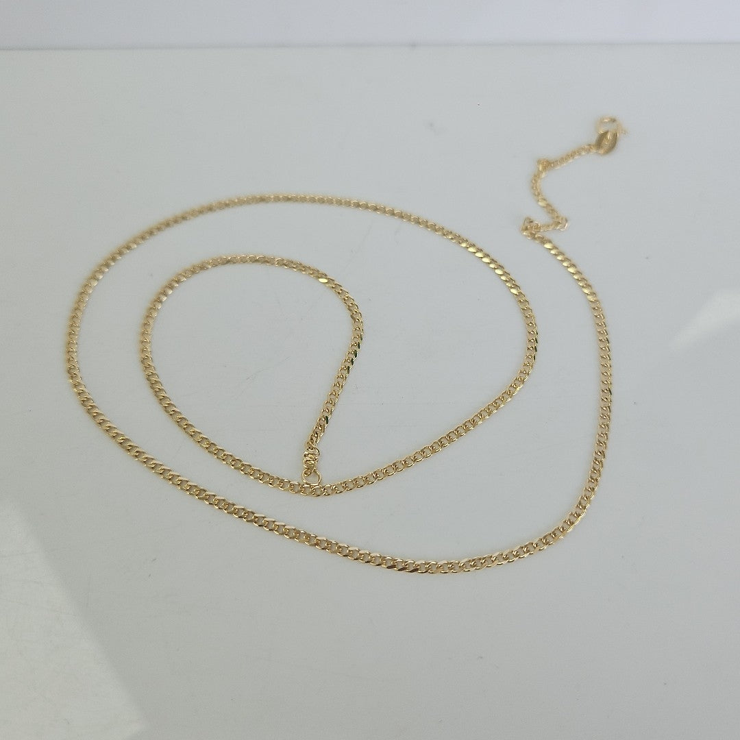 CADENAS TEJIDO BARBADA ORO 10K 50 CM 3.5 GR (NUEVO)