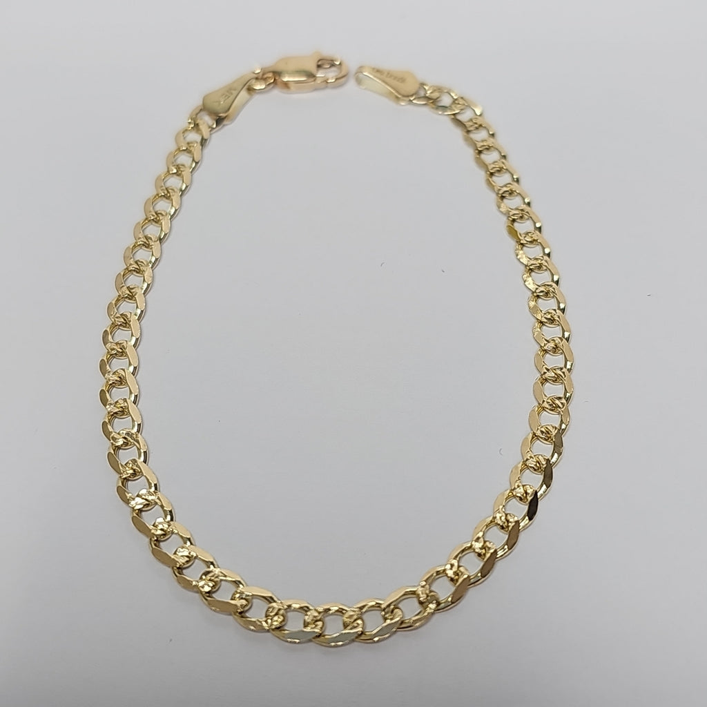 PULSERAS BARBADA ORO 14K 18 CM 4.5 GR (NUEVO)