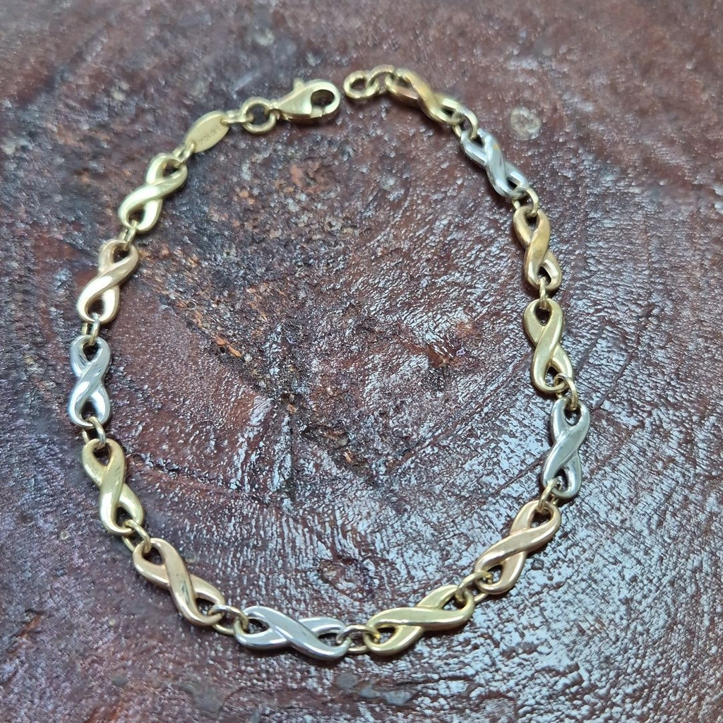 PULSERA ORO COMBINADO 14 K 3,10 GRMS (SEMINUEVO)