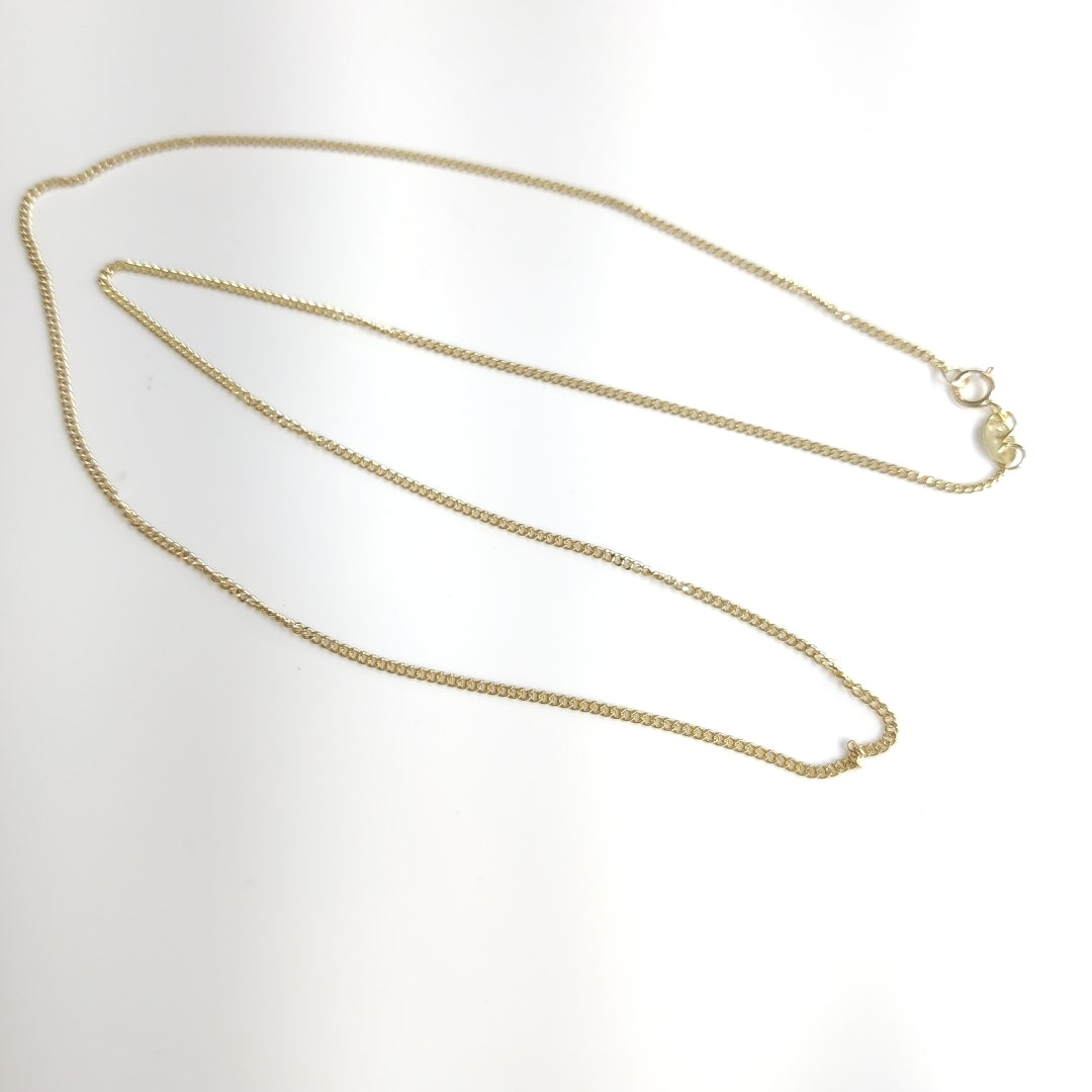 CADENAS TEJIDO BARBADA ORO 10K 50 CM 2.7 GR (NUEVO)