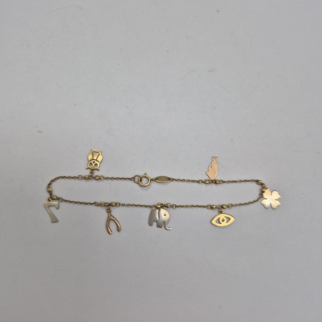 PULSERA ORO COMBINADO 14 K 2.6 GRMS (SEMINUEVO)