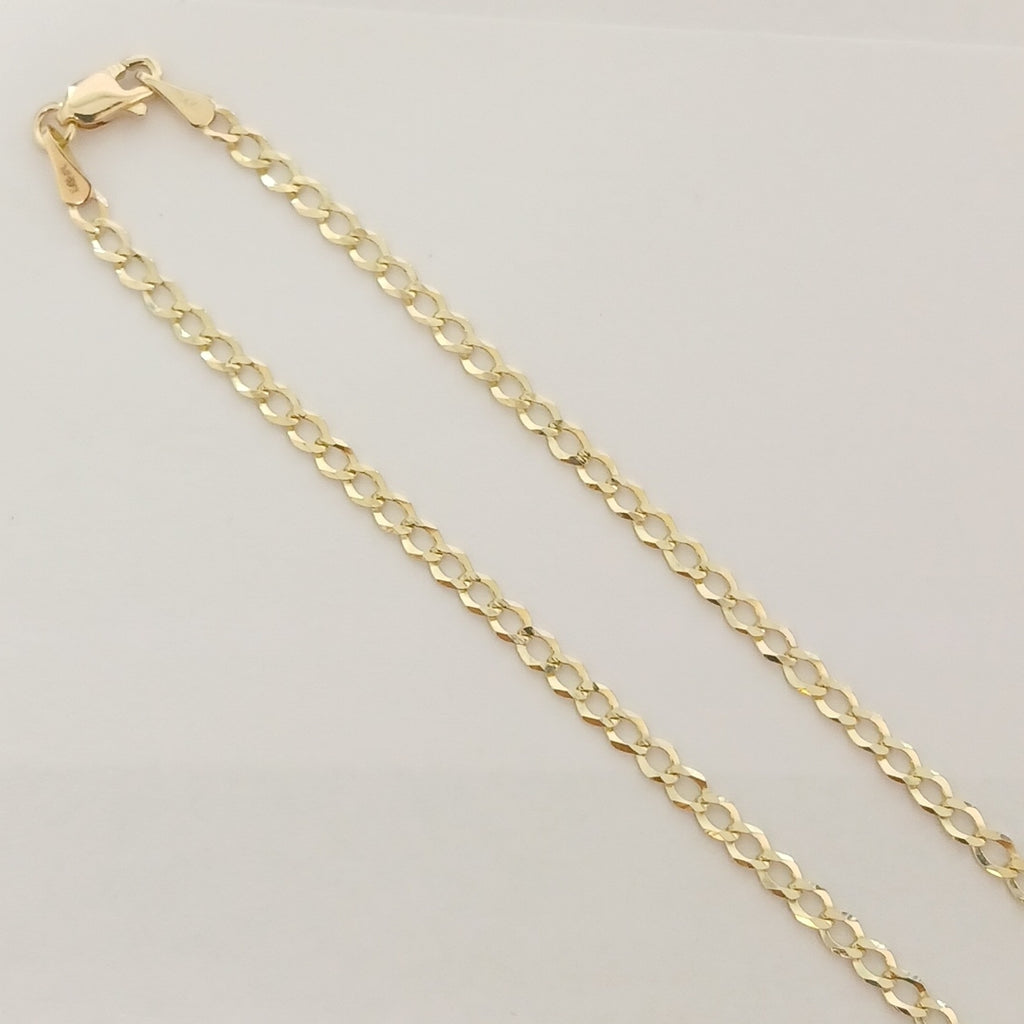 CADENAS TEJIDO BARBADA ORO 14K 60 CM 5.4 GR (NUEVO)
