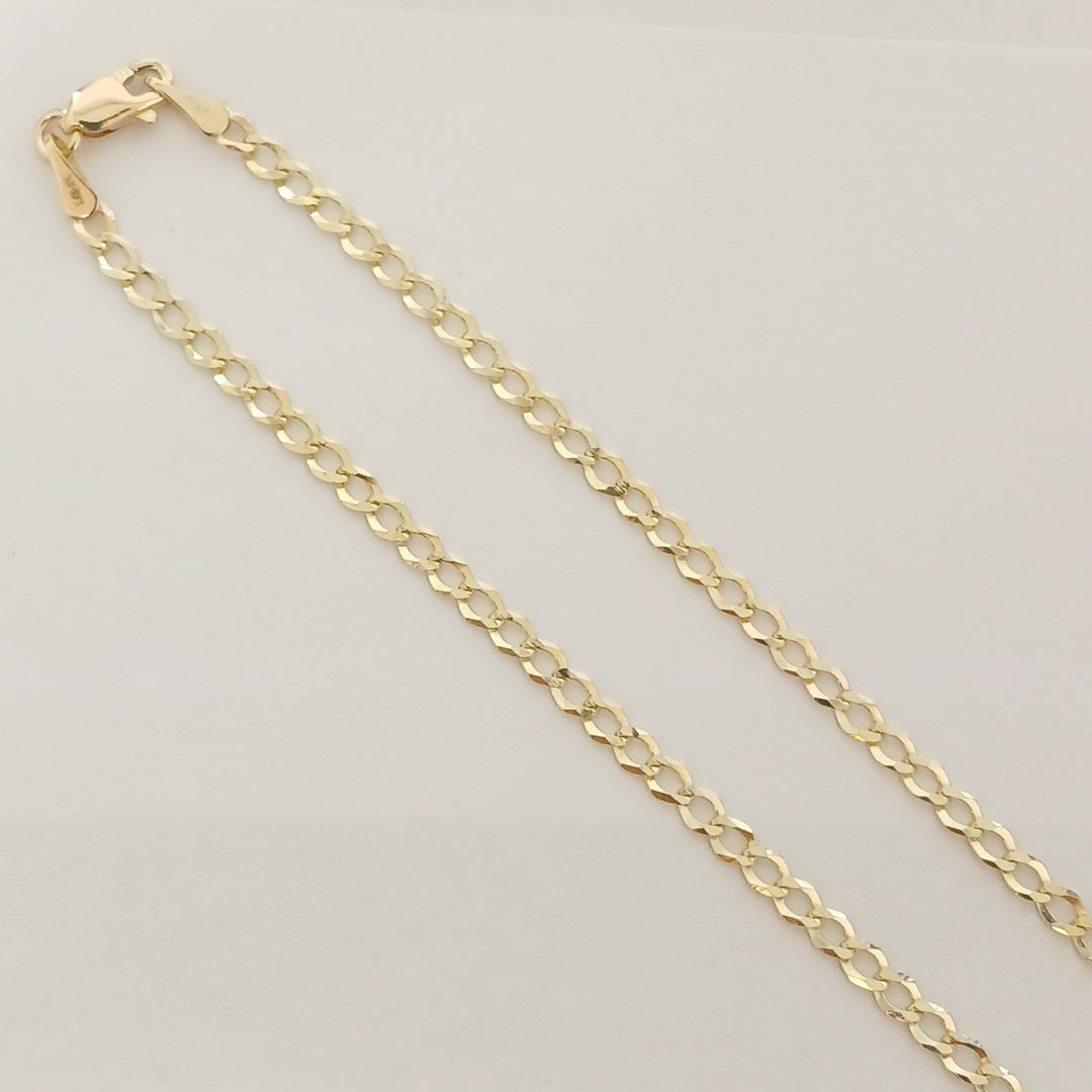CADENAS TEJIDO BARBADA ORO 14K 60 CM 5.4 GR (NUEVO)