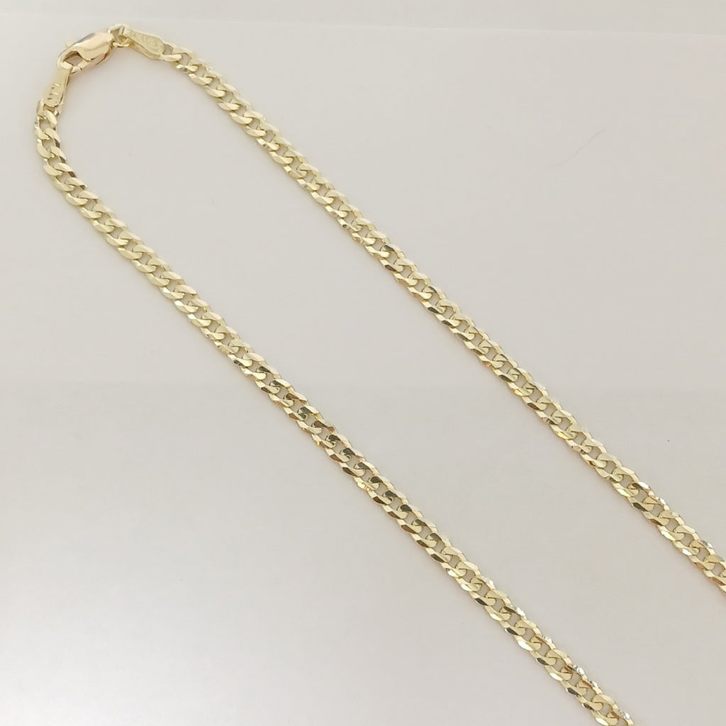 CADENAS TEJIDO BARBADA ORO 10K 55 CM 8.4 GR (NUEVO)