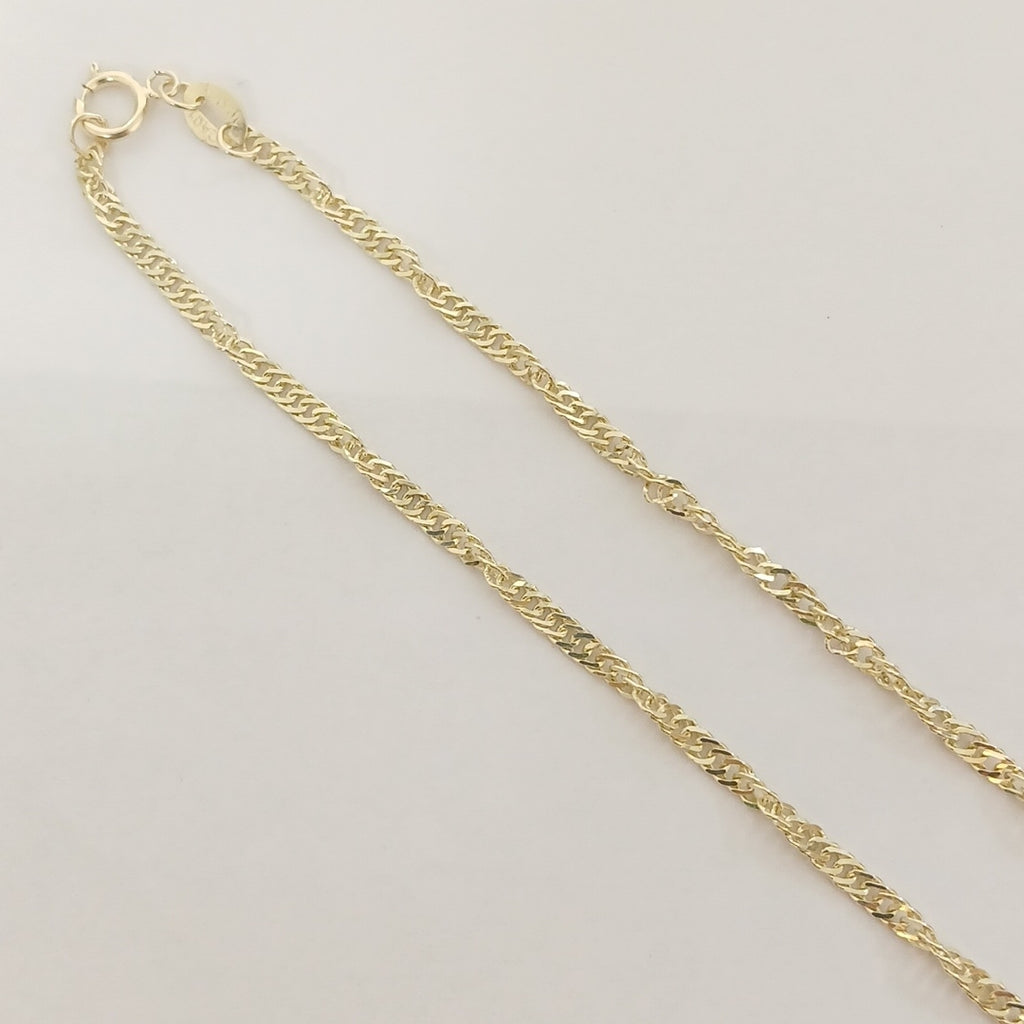 CADENAS TEJIDO MEDIO TORZAL ORO 10K 50 CM 4.1 GR (NUEVO)