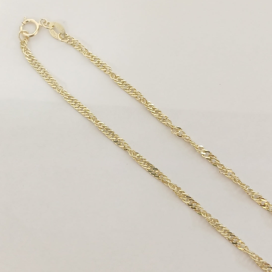 CADENAS TEJIDO MEDIO TORZAL ORO 10K 50 CM 4.1 GR (NUEVO)