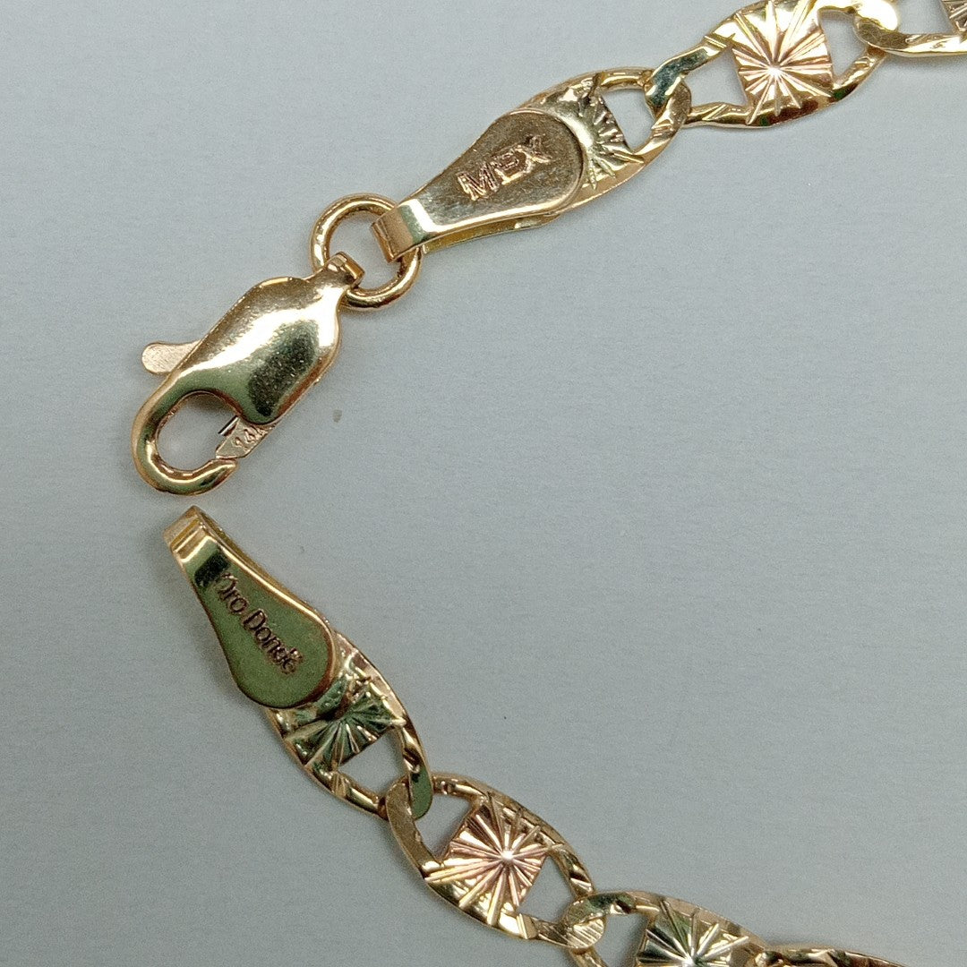 PULSERA TEJIDO GUCHI ORO 14K 18 CM 4.1 GR (NUEVO)