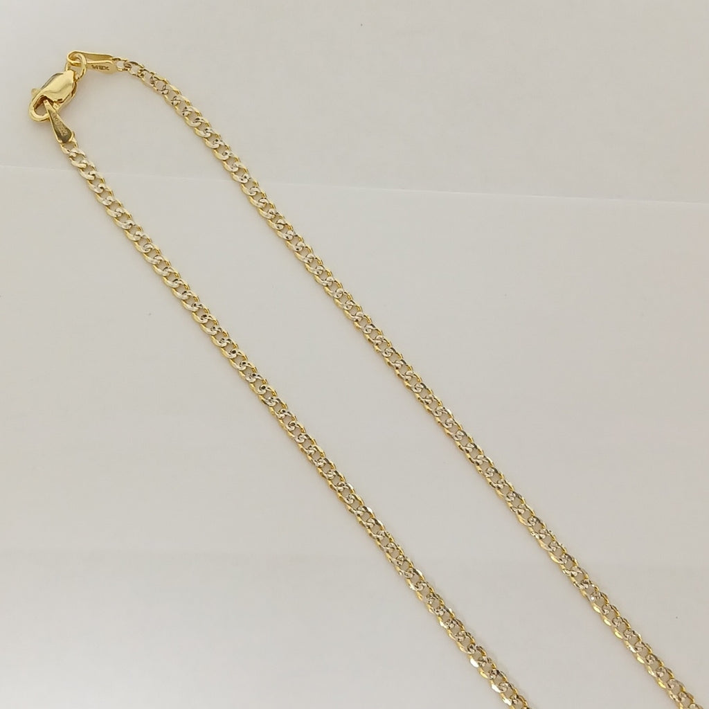 CADENAS BARBADA DIAMANTADA ORO 14K 60 CM 6.1 GR (NUEVO)