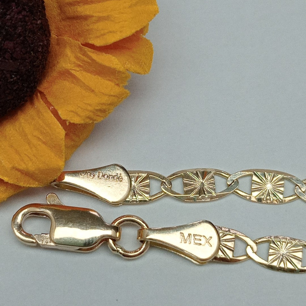 PULSERAS GUCHI ORO 14K 18 CM 2.8 GR (NUEVO)