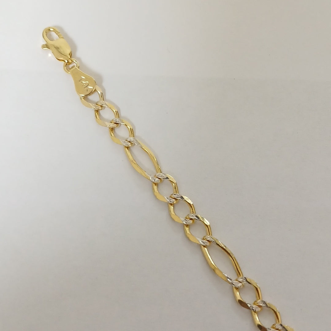 PULSERAS TEJIDO 3X1 ORO 14K 18 CM 5.9 GR (NUEVO)