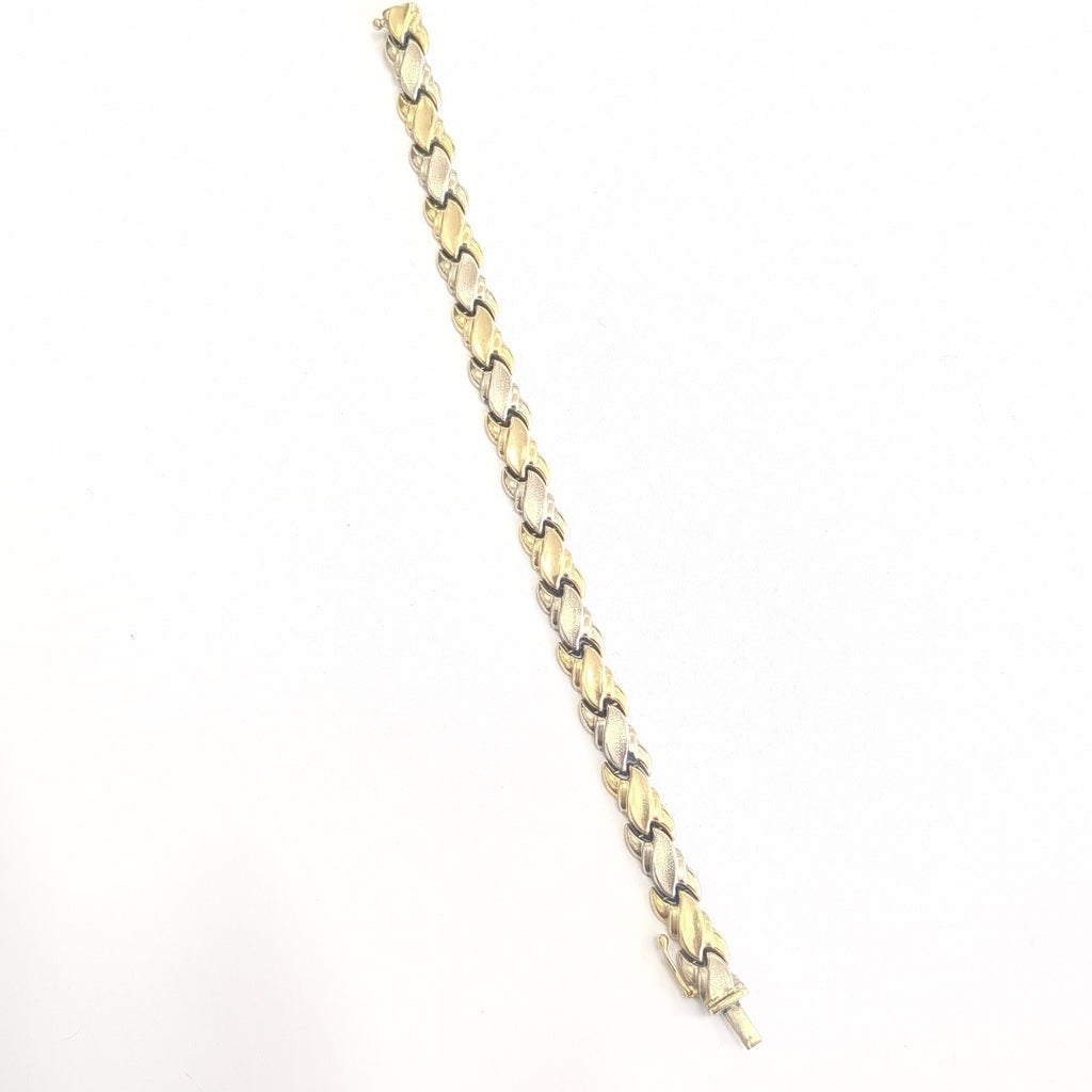 PULSERA ORO COMBINADO 14 K 11.2 GRMS (SEMINUEVO)