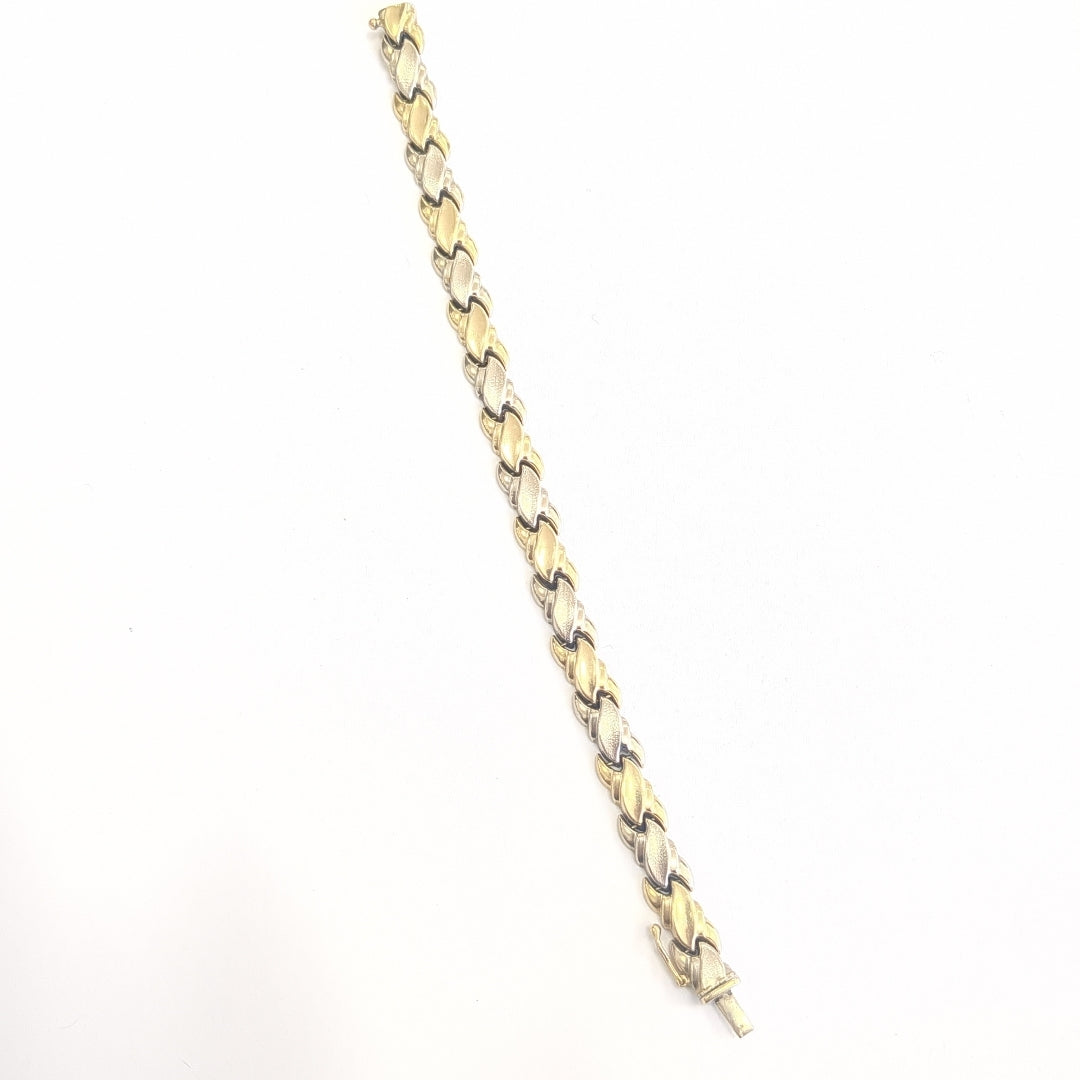 PULSERA ORO COMBINADO 14 K 11.2 GRMS (SEMINUEVO)