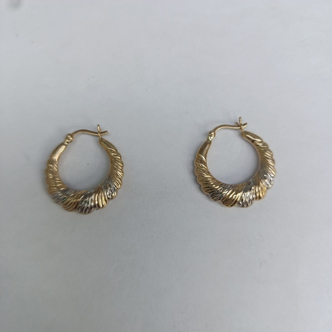 ARETES PAR ORO,ORO COMBINADO 14 K 2,60 GRMS (SEMINUEVO)