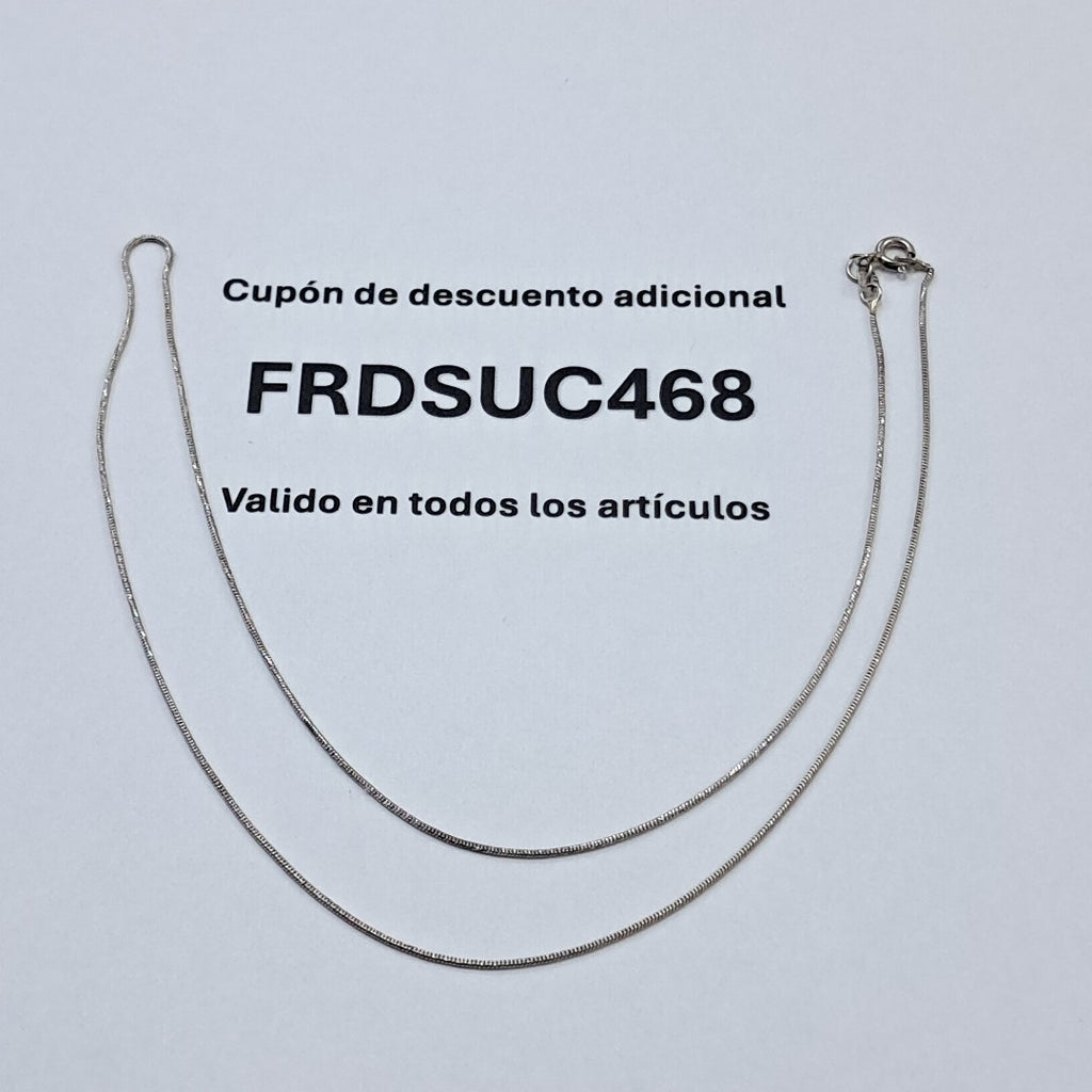 CADENA ORO BLANCO 14 K 3,00 GRMS (SEMINUEVO)