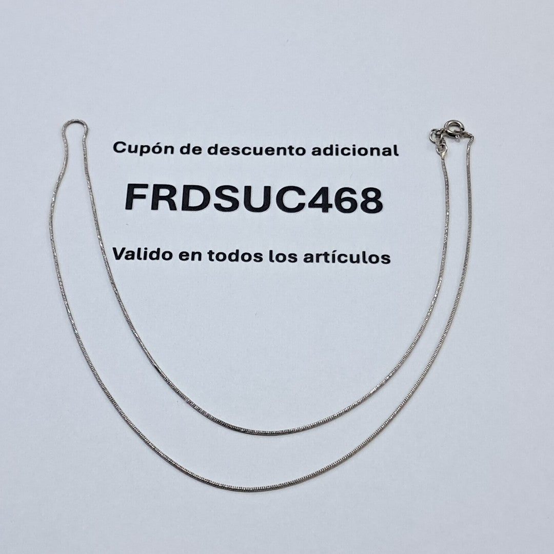 CADENA ORO BLANCO 14 K 3,00 GRMS (SEMINUEVO)