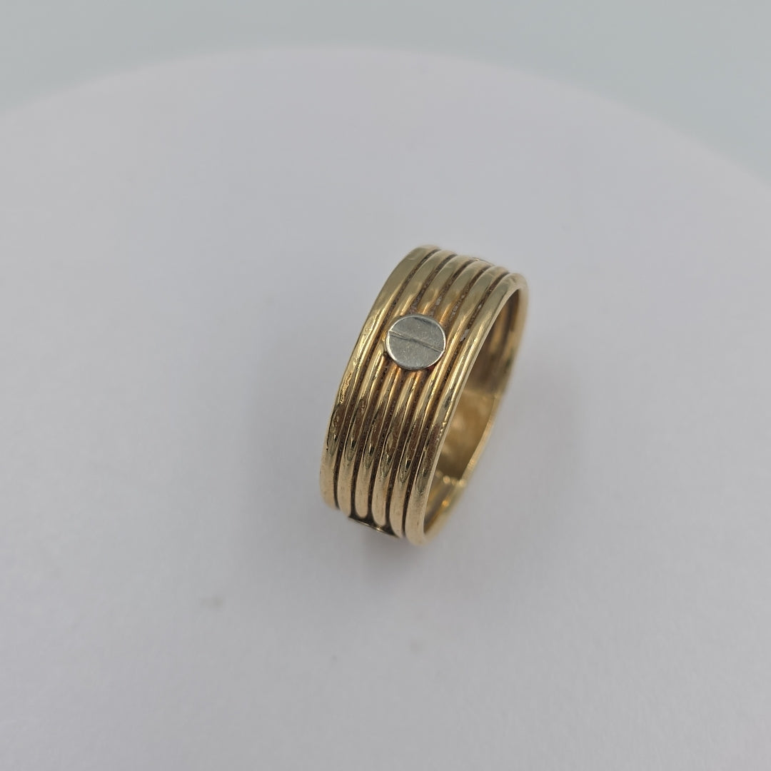 ANILLO ORO,RODIADO 10 K 4,00 GRMS (SEMINUEVO)