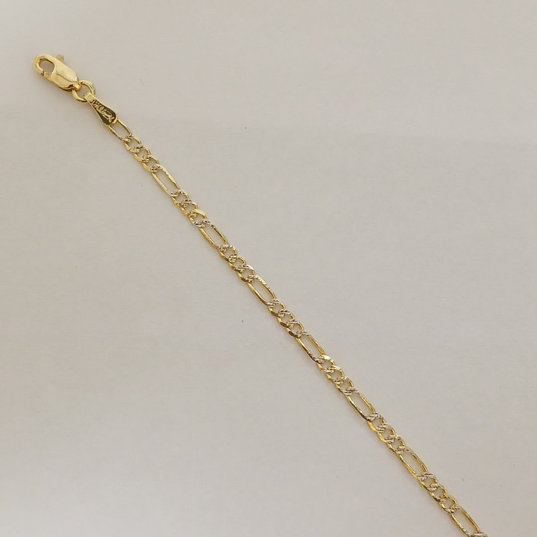 PULSERAS TEJIDO 3X1 DIAMANTADO ORO 10K 18 CM 1.7 GR (NUEVO)