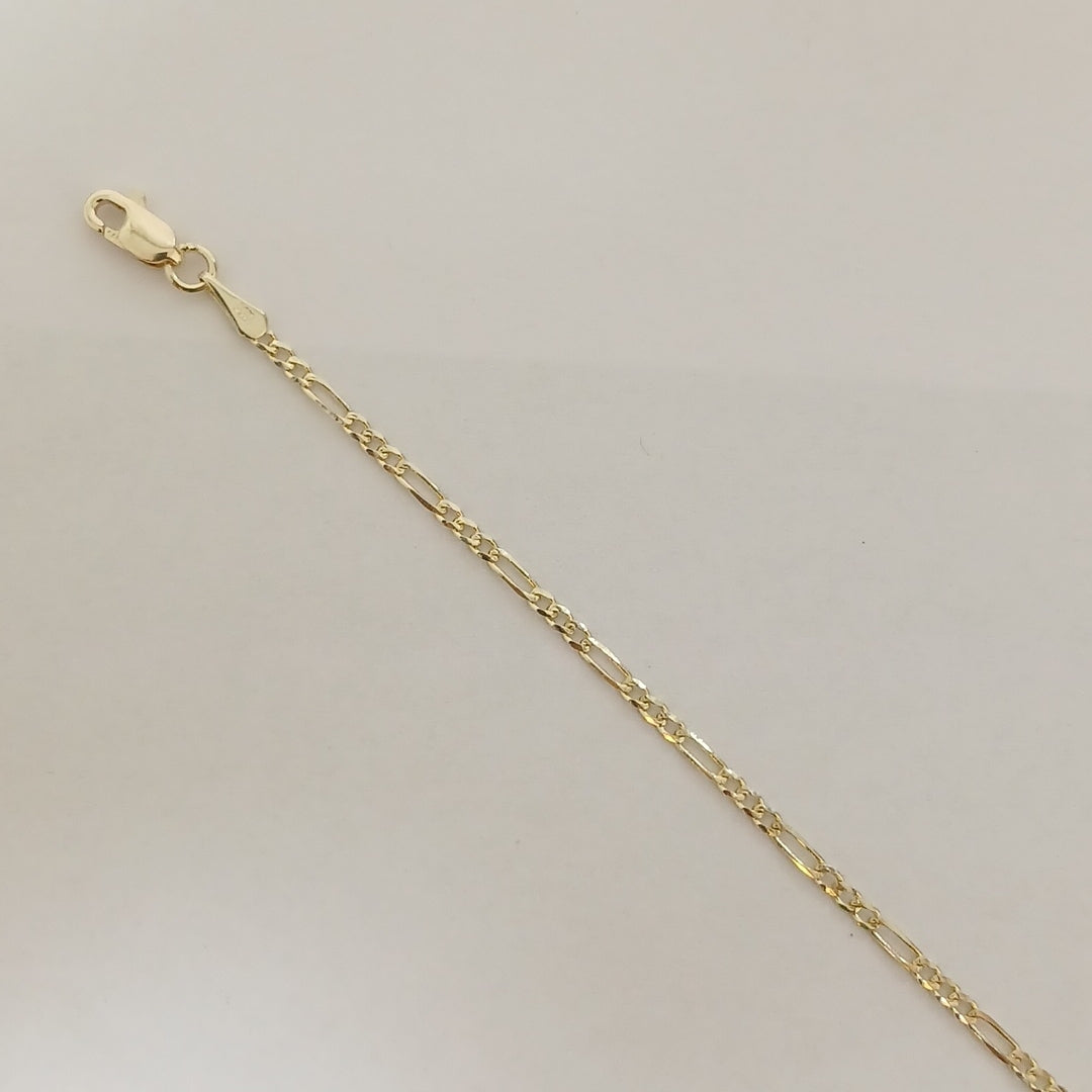 PULSERAS BARBADA ORO 14K 21 CM 1.7 GR (NUEVO)
