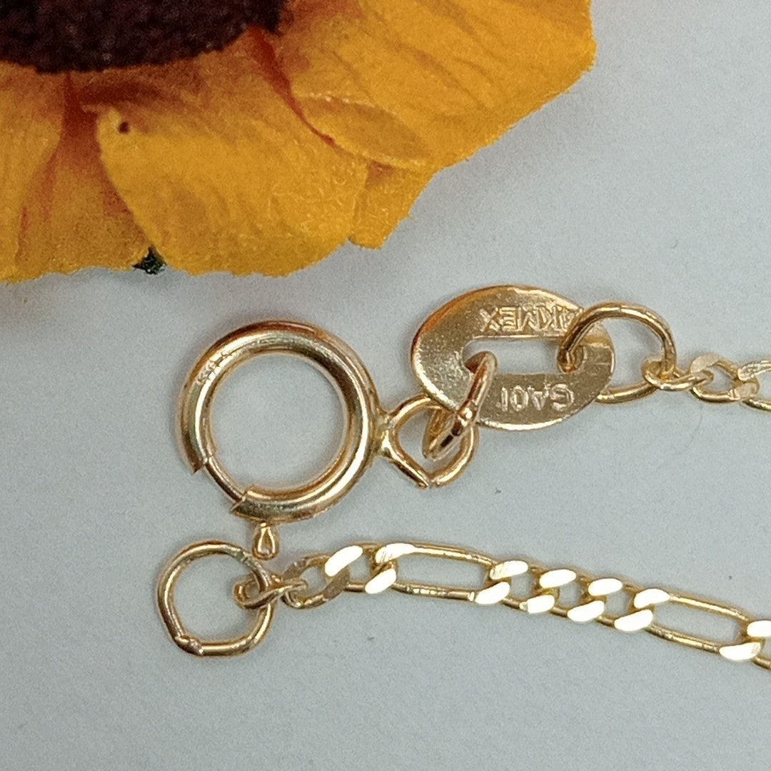 PULSERAS TEJIDO 3X1 ORO 14K 21 CM 1 GR (NUEVO)