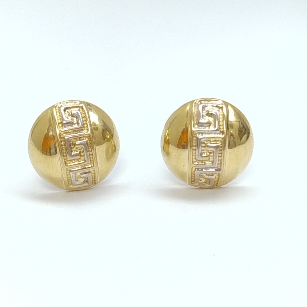 ARETES PAR ORO, RODIADO 14 K 5 GRMS (SEMINUEVO)