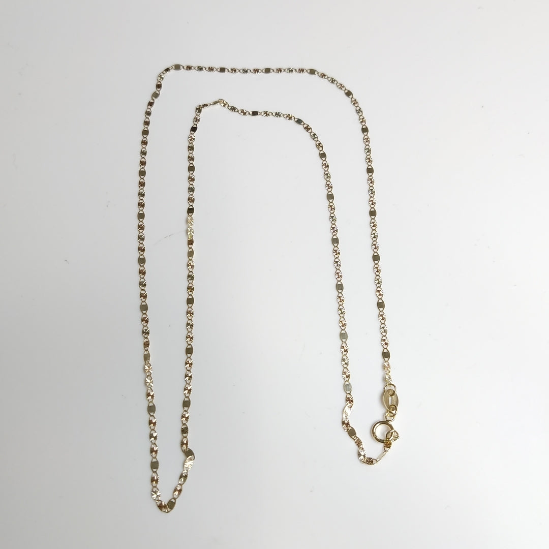 CADENAS TEJIDO GUCHI ORO 10K 55 CM 1.7 GR (NUEVO)
