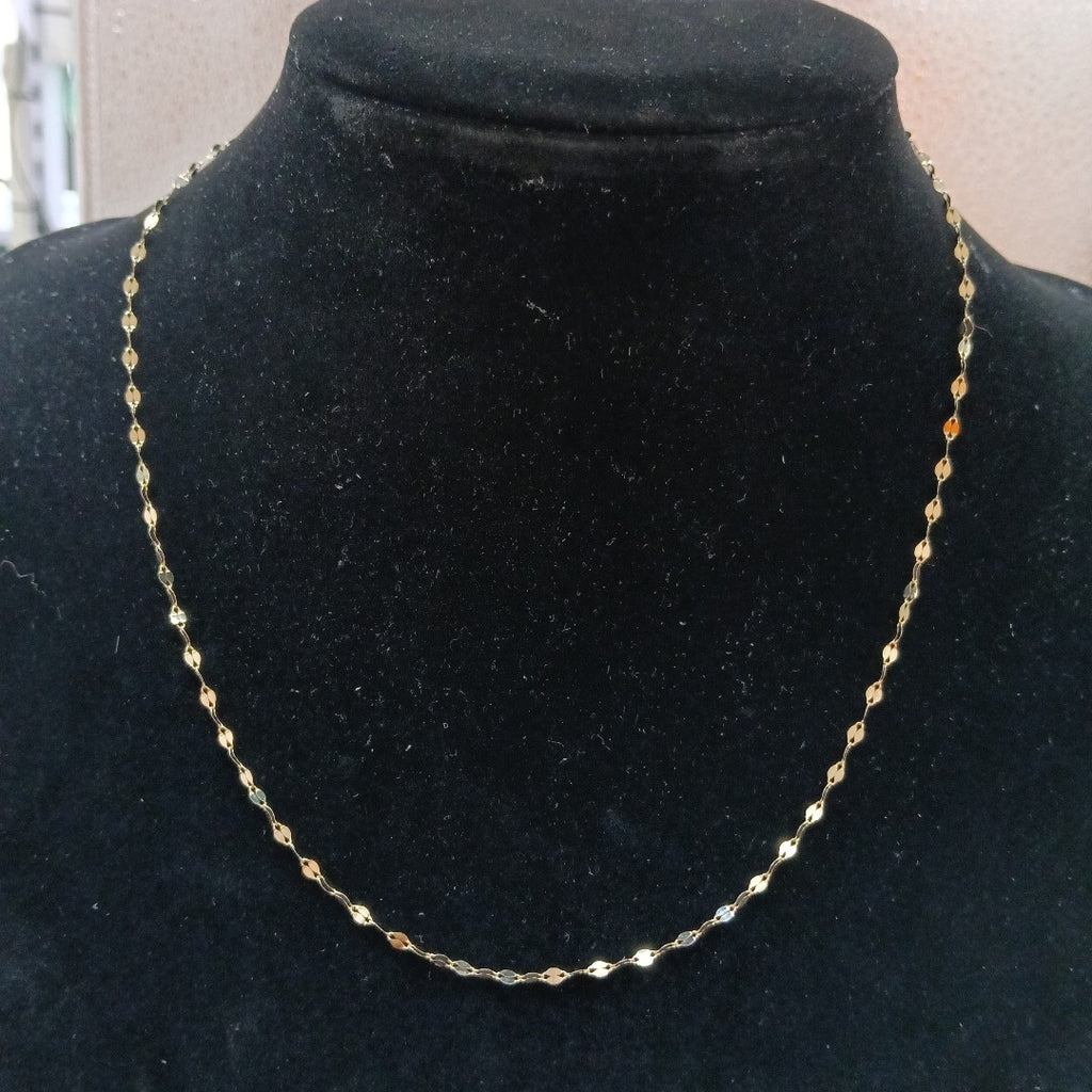 CADENAS TEJIDO ESPECIAL ORO 10K 50 CM 1 GR (NUEVO)
