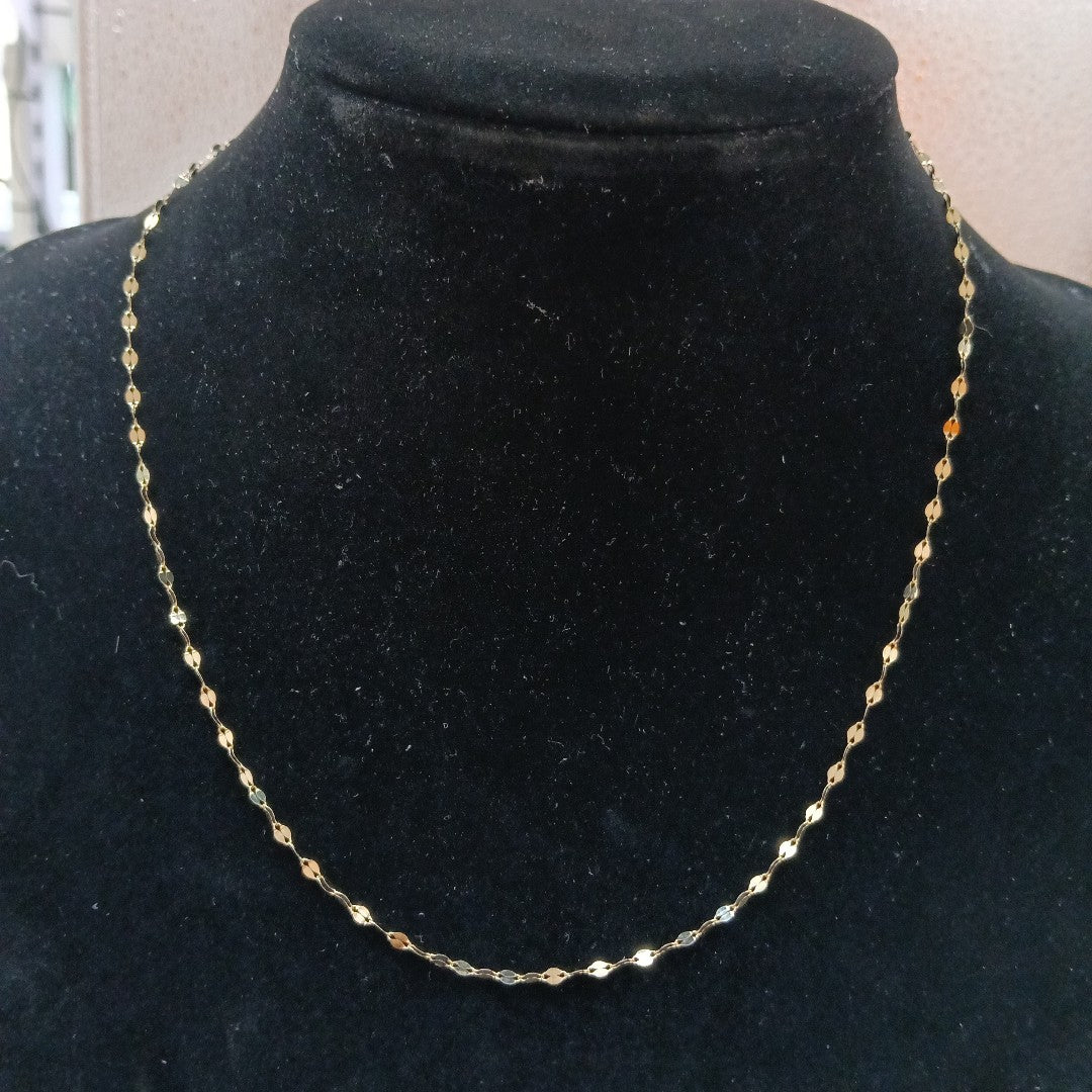 CADENAS TEJIDO ESPECIAL ORO 10K 50 CM 1 GR (NUEVO)