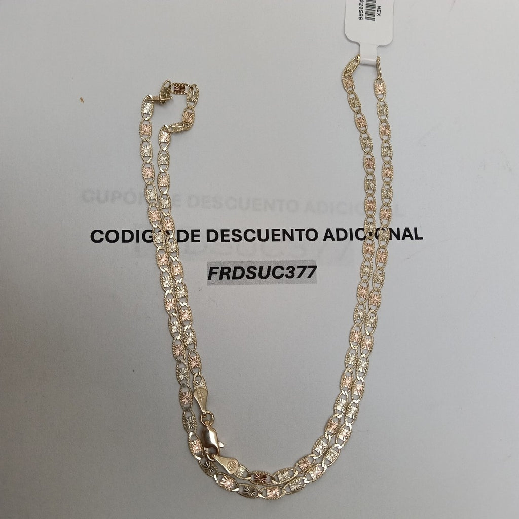 CADENAS TEJIDO GUCHI ORO 10K 55 CM 6.8 GR (NUEVO)