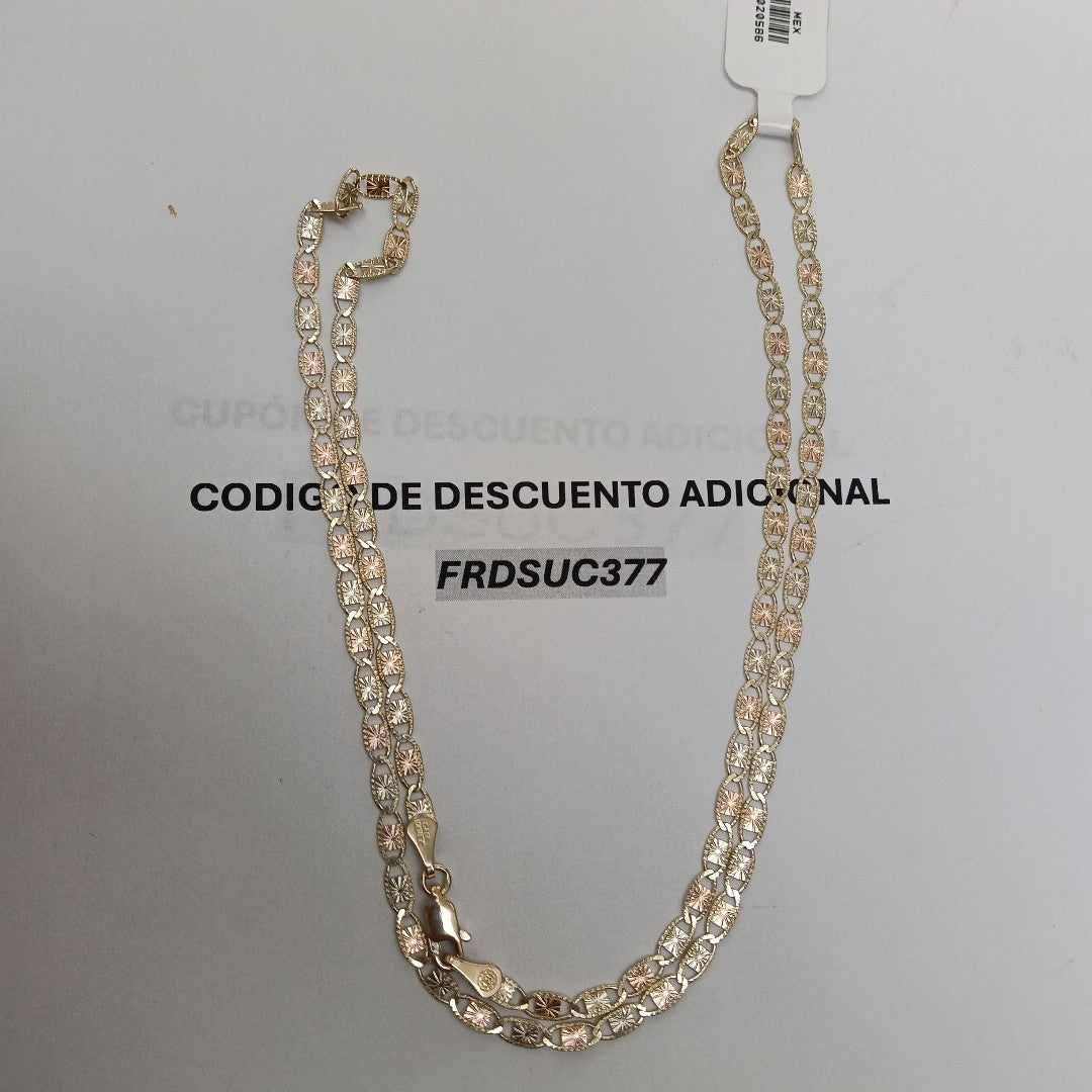 CADENAS TEJIDO GUCHI ORO 10K 55 CM 6.8 GR (NUEVO)
