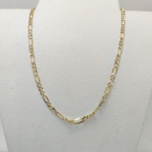 CADENAS TEJIDO 3X1 DIAMANTADO ORO 10K 60 CM 6.9 GR (NUEVO)