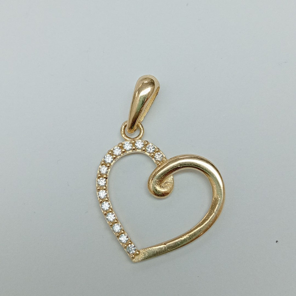 DIJES CORAZON C/CIRCONIA ORO 10K 1.4 GR (NUEVO)