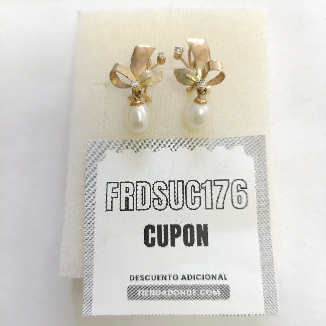 ARETES PAR ORO 10 K 4.1 GRMS (SEMINUEVO)