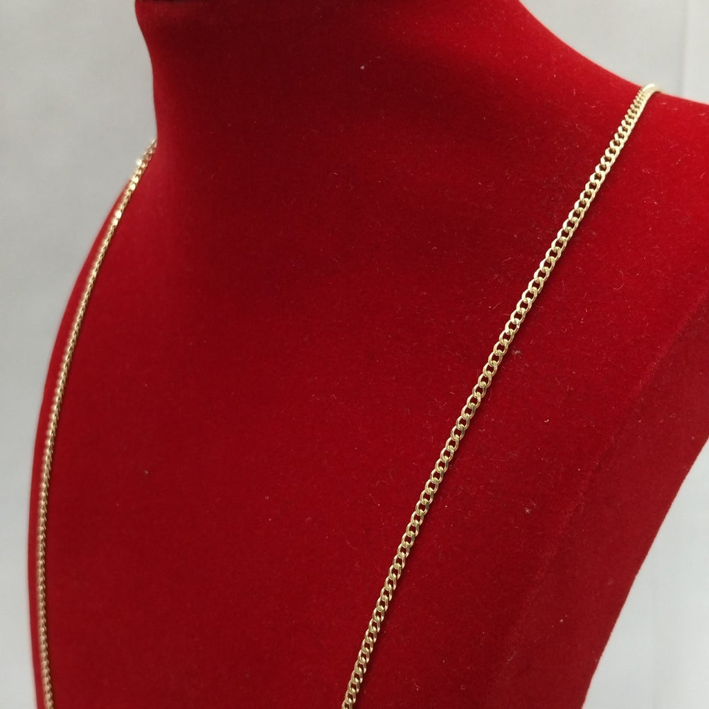 CADENAS TEJIDO BARBADA ORO 10K 60 CM 4.2 GR (NUEVO)