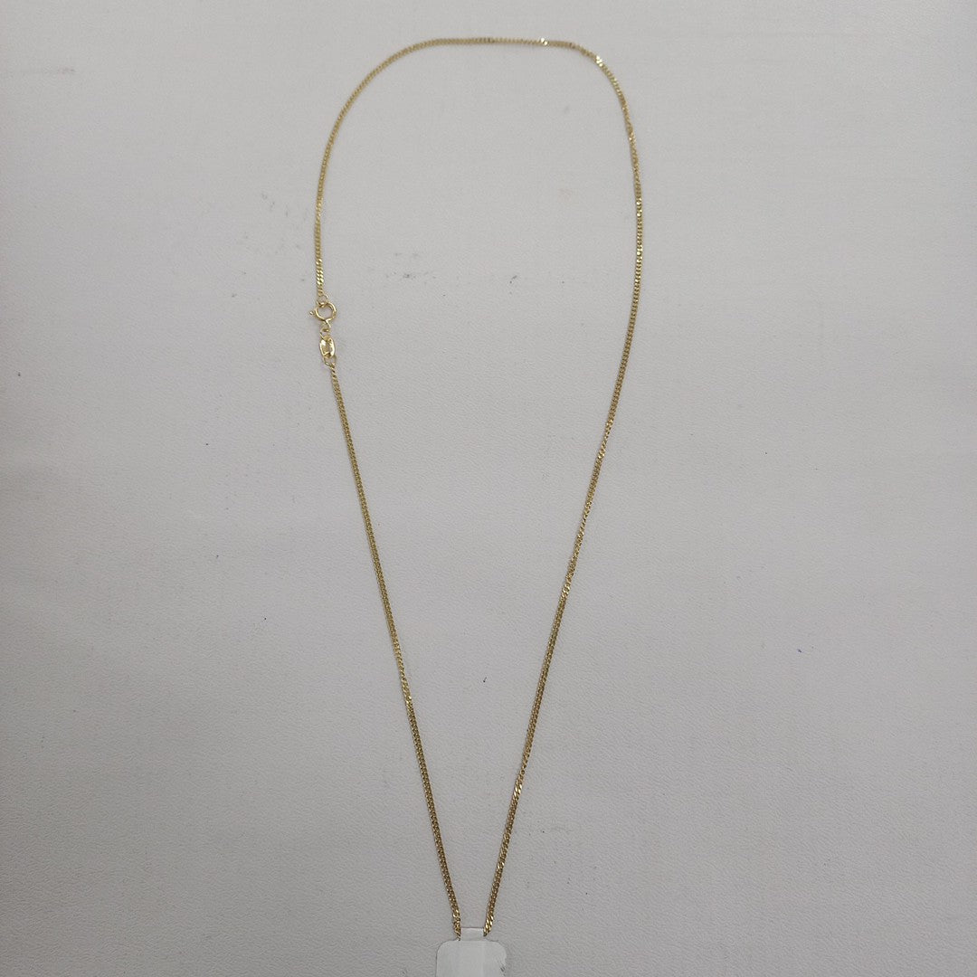 CADENAS TEJIDO BARBADA ORO 10K 50 CM 2.8 GR (NUEVO)