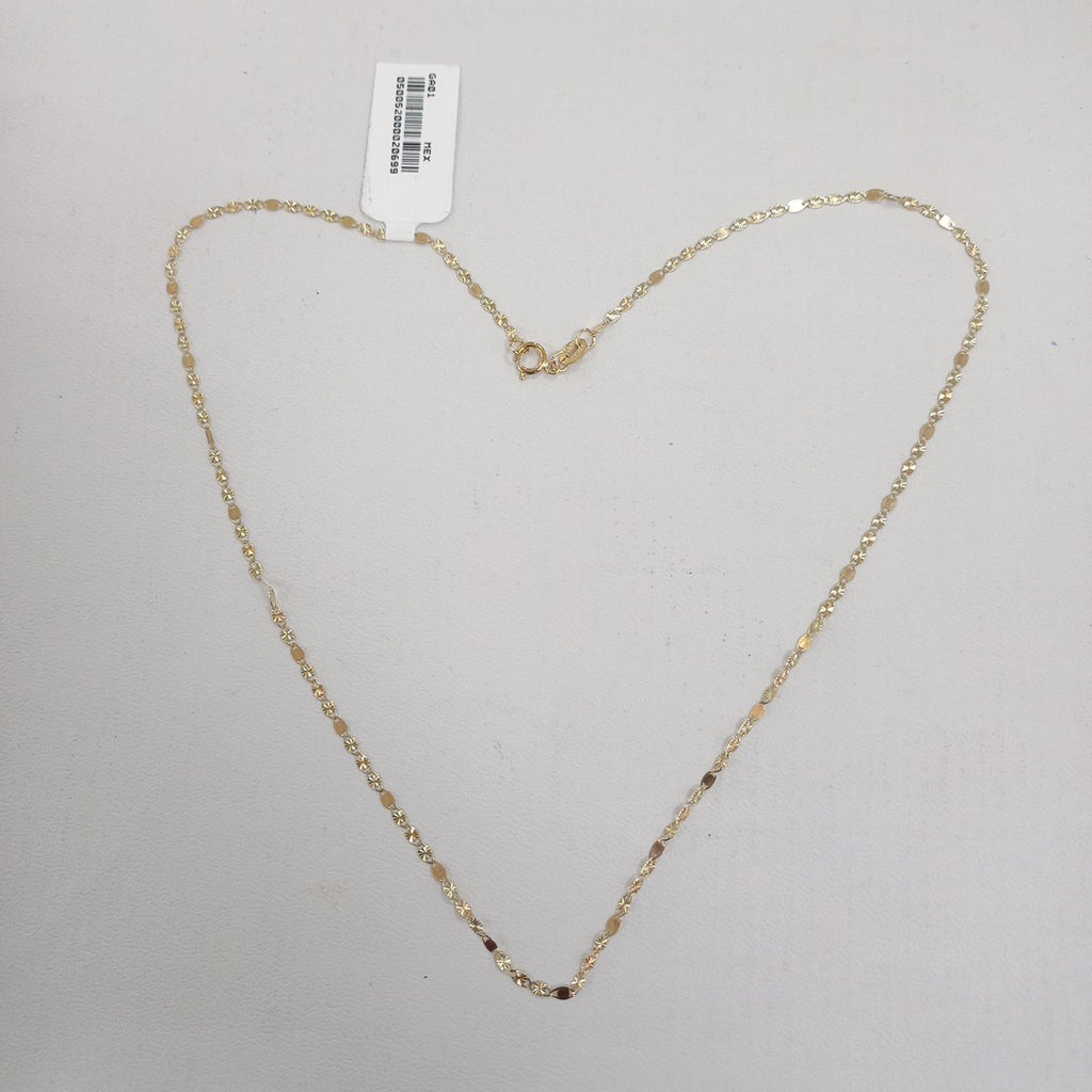 CADENAS TEJIDO GUCHI ORO 10K 40 A 45 CM 1.4 GR (NUEVO)