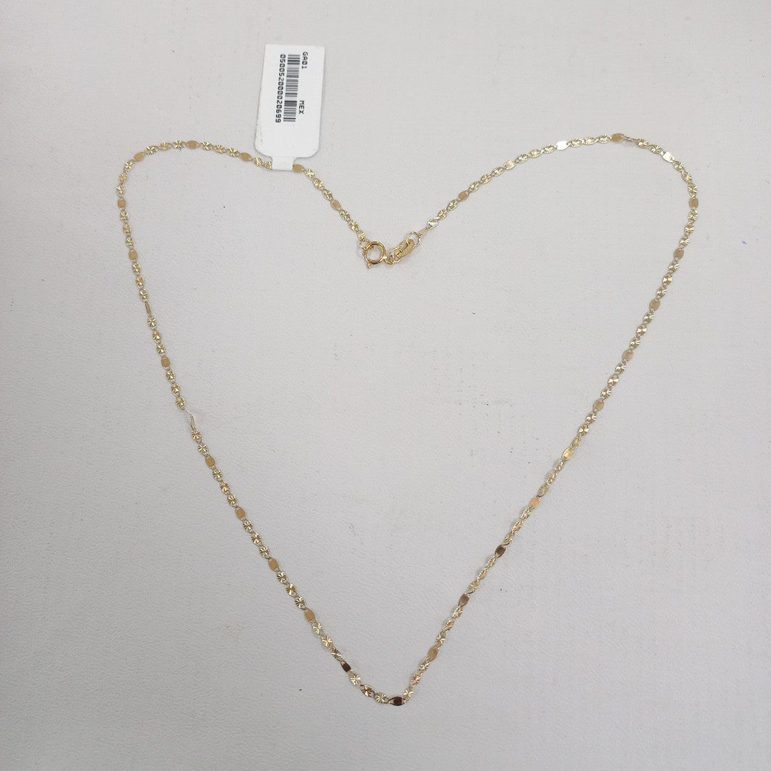 CADENAS TEJIDO GUCHI ORO 10K 40 A 45 CM 1.4 GR (NUEVO)