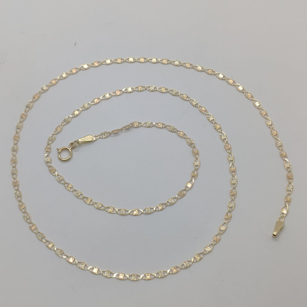 CADENAS TEJIDO GUCHI ORO 10K 55 CM 2.8 GR (NUEVO)