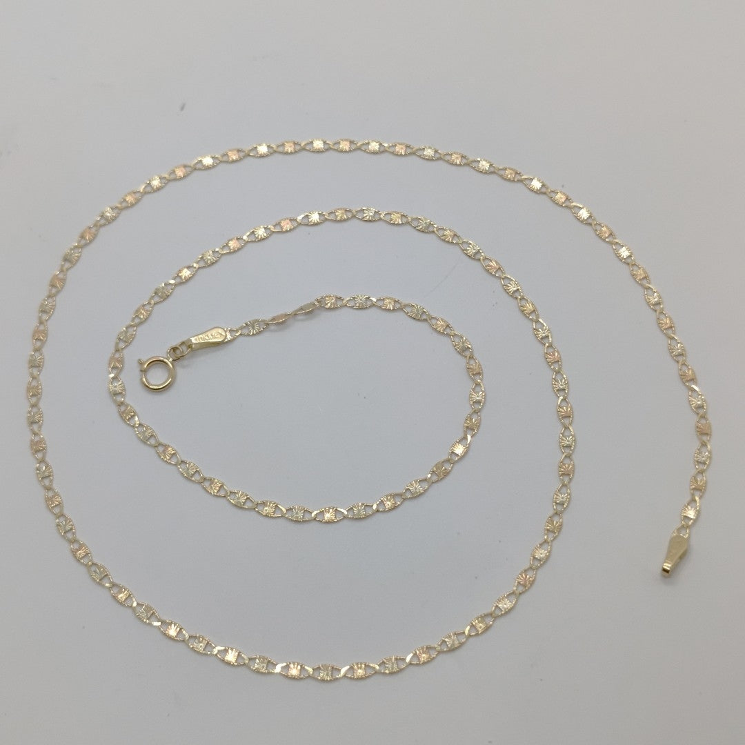 CADENAS TEJIDO GUCHI ORO 10K 55 CM 2.8 GR (NUEVO)