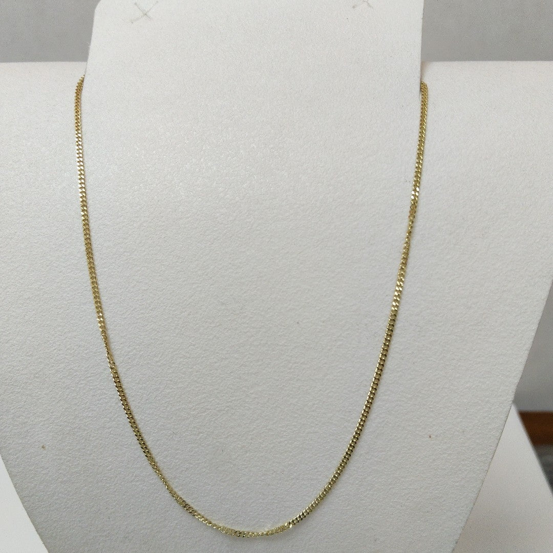 CADENAS TEJIDO BARBADA ORO 10K 50 CM 2.8 GR (NUEVO)